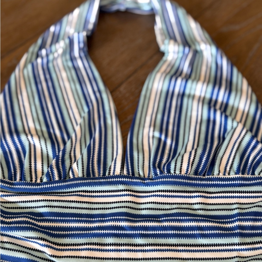 NWOT Striped Halter Crop Top